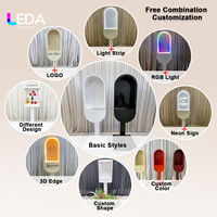 LEDA Nouveauté Cabine Téléphonique Moderne en Métal Blanc pour Laisser des Messages Audio et Vidéo, Livre d'Or pour Mariage, Réception, Décoration d'Événements