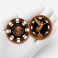 Médaille en cuivre Libertad du Mexique 2026, 1 oz, .999 fin, édition jeton de poker coloré, décoration statue Déesse ailée
