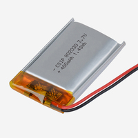 Batterie Li-Polymère OEM 3.7V 802030 400mAh 502030 250mAh 602030 300mAh 702030 350mAh 902030 500mAh Batterie au Lithium Polymère en Sachet
