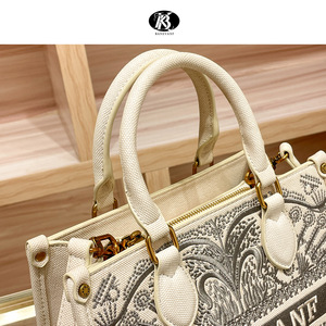 Sac à main vintage orné <span class=keywords><strong>de</strong></span> broderies, style artistique <span class=keywords><strong>Toile</strong></span> <span class=keywords><strong>de</strong></span> <span class=keywords><strong>Jouy</strong></span>, sac fourre-tout <span class=keywords><strong>de</strong></span> créateur avec poignée supérieure, sac à bandoulière pour femme - Product Image 5
