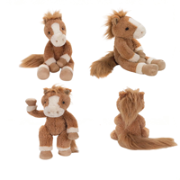 Fournisseur en gros de jouets en peluche personnalisés en forme de cheval, animaux en peluche de haute qualité, taille et couleur personnalisables