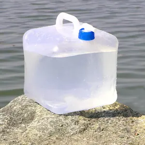 Secchio pieghevole portatile superiore pieghevole bottiglia d'acqua, disastro chimico del veicolo sacchetto di plastica morbida con rubinetto e beccuccio superiore