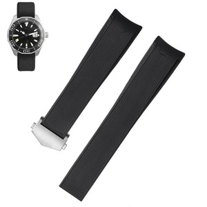 Bracelet de montre en silicone pour TAG <span class=keywords><strong>Heuer</strong></span> Aquaracer Carrera <span class=keywords><strong>Monaco</strong></span> F1, bracelet de montre en caoutchouc, 22 mm, 24 mm - Product Image 1