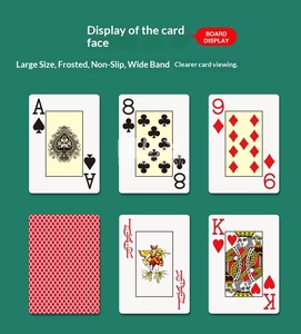 Nouvelles cartes de poker du Texas, cartes larges, grands caractères, résistantes à l'usure, imperméables, personnalisables, logo imprimable, cartes en plastique - Product Image 6
