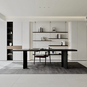 Tủ sách treo tường với cửa lưu trữ đồ nội thất phòng khách Kệ sách gỗ hiện đại với thiết kế hình vòm - Product Image 1