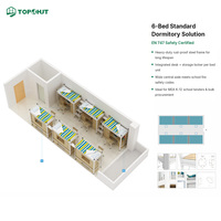 Lit superposé en métal robuste série EB pour étudiants, unité combinée de mobilier intégré avec bureau et armoire de rangement