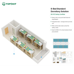 Serie EB: Estructura de Cama Metálica Resistente, Mueble Integrado Tipo Loft para Dormitorio Estudiantil con Escritorio y Armario de Almacenamiento - Product Image 2