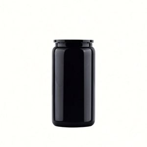 Gobelet de sublimation vierge 16 oz, bouteille en verre noire de 16 oz pour bière et eau, avec couvercle - Product Image 2