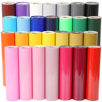 Rouleaux de vinyle de presse thermique de Pastel de PU coloré, Film de transfert de chaleur de vinyle de Film de transfert de chaleur de Logo de vêtements
