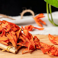 Bunga Lily Kering Oranye Cerah, Bunga Utuh yang Dapat Dimakan untuk Teh, Grosir dalam Jumlah Besar