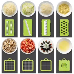 Hachoir à légumes multifonctionnel avec récipient, trancheuse à légumes, coupe-oignons et pommes de terre, <span class=keywords><strong>mandoline</strong></span> et planche à découper - Product Image 3