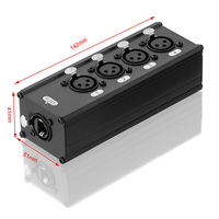 Bochara RJ45 à 4 canaux 3Pin XLR Audio/DMX sur l'extension de câble réseau pour l'éclairage sonore de scène et le studio d'enregistrement