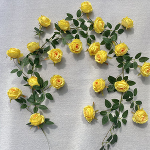 Guirlande de roses artificielles en soie, décoration de mariage et de maison, faite à la main, longue bande décorative, origine Chine XS01 - Product Image 3