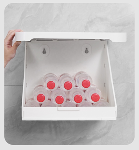 Baño decorar <span class=keywords><strong>Mural</strong></span> sin perforaciones montado en la pared colgante plegable impermeable gabinete caja de almacenamiento para almacenamiento de ropa - Product Image 3