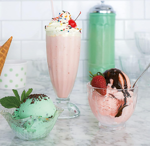 Verre à boire pour milkshake de 13 oz, 6 pièces, avec cuillères en métal, verre à soda à l'ancienne, verre à <span class=keywords><strong>fontaine</strong></span> classique pour crème glacée - Product Image 5