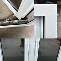 Ventana Abatible de PVC Resistente a Impactos, a Prueba de Huracanes, Insonorizada, con Doble Acristalamiento, Bajo Consumo Energético, para Casa