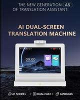 Traducteur de langues intelligent AI, écran tactile IPS double 10,1 pouces, système d'exploitation Android, 4G WiFi, machine de traduction vocale face à face