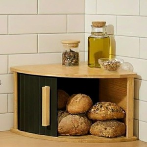 Kitchen Countertop <b>Corner</b> Double-Layer Bread Box with Large Capacity Can Be Installed <b>Cabinet</b> for Homemade Bread Storage - Product Image 4