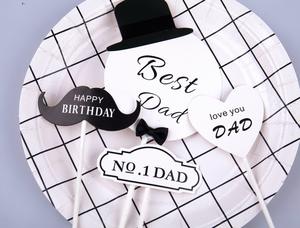 Novedades: Adorno de Papel para Pastel de Feliz Cumpleaños Papá, Decoración para Pastel del Mejor Papá, Accesorios para Pastel del Dí<span class=keywords><strong>a</strong></span> del <span class=keywords><strong>Padre</strong></span> - Product Image 6