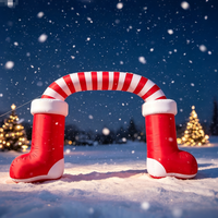 Arche de Noël gonflable en tissu Oxford de qualité supérieure, décorations de Noël avec Père Noël, pingouin, élan, pour location commerciale, célébrations de vacances, divertissement