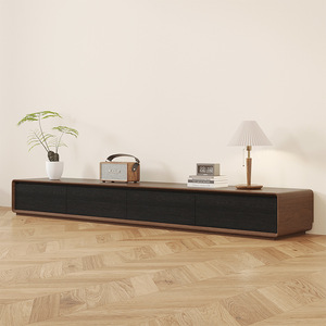 Meuble TV moderne en bois avec rangement, meuble de salon sur pied, design simple, idéal pour petit appartement - Product Image 2