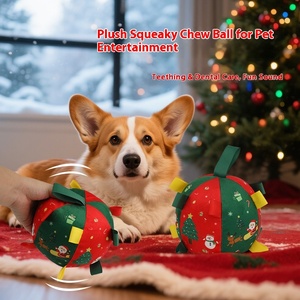 Phim hoạt hình giáng sinh con chó đồ chơi bóng thân thiện với môi sang trọng răng hàm tự cứu trợ tạo tác cắn kháng tương tác giáo dục vật nuôi đồ chơi - Product Image 4