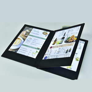 Venta al por mayor personalizado 3 páginas pantalla LED menú Libro con PU cubierta A5 A4 LED restaurante menú - Product Image 5