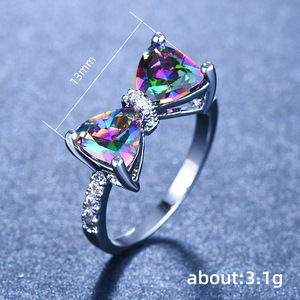 Anello con Design a Fiocco, Anello Colorato da Dito per Donne - Product Image 5