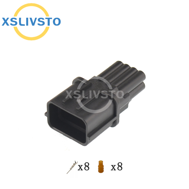 8-pin Male sealed Waterproof Black Automotive Connector HP281-08020