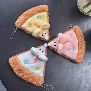 Llavero de <span class=keywords><strong>peluche</strong></span> personalizado al por mayor con diseño de ratón escondido en rebanada de queso, juguete masticable suave y chirriante para perros pequeños y gatos - Product Image 4