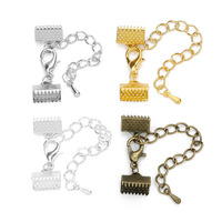 MFan Fermoir électroplaqué type mousqueton, boucle de gilet, clip bouche de cheval, chaîne queue de cheval, 5 cm de long, 12 mm, accessoires de bijouterie DIY