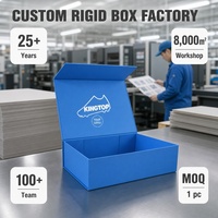 Boîte à chaussures rigide personnalisée pour chaussures de sport, fermeture magnétique, pliable, bleu royal et blanc, impression en gros, usine