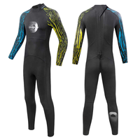 Wetsuit Freediving DIVESTAR dengan Logo Depan Custom, Neoprene 3mm Super Stretch, Kulit Halus, Bernapas, Tahan Air, Resleting Belakang