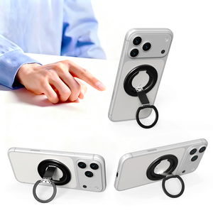 Penyangga Ponsel Cincin Jari Magnetik Lipat Aluminium OEM 7075, Stand 360°, Poros SK7, 6000 Siklus, Custom 10 pcs MOQ - Product Image 1