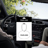 Rafraîchisseur d'air de voiture avec logo personnalisé Tous les parfums Diffuseur de parfum en papier rafraîchissant Clips Capteur de vibrations pour aromathérapie Longue durée