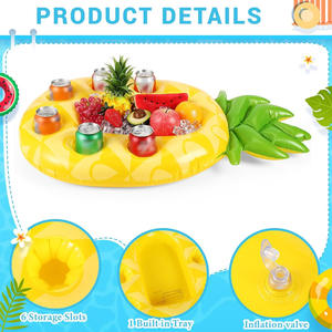 Nouveau Portable Gonflable PVC Eau Glace Bar Libre-Service Flottant Boissons Plateau Poreux Coaster <span class=keywords><strong>pour</strong></span> Partie Équipement De Jeu D'eau - Product Image 5