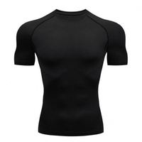 T-shirt de sport à compression à séchage rapide avec logo personnalisé, vêtements de sport pour hommes