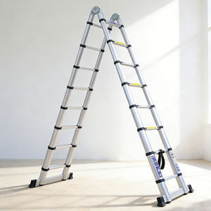 Échelle télescopique double en alliage d'aluminium de style industriel pour l'ingénierie et l'usage domestique - Product Image 4