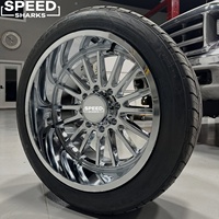 Jantes en aluminium forgé 24x12 26x14 28x14 8x165.1 8x6.5 pour Dodge Ram 3500 pour Chevrolet Silverado 2500 Chrome personnalisé