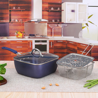 Fabricant Batterie de cuisine antiadhésive personnalisée en aluminium Batterie de cuisine à induction Batterie de cuisine Batterie de cuisine Outils de pâtisserie