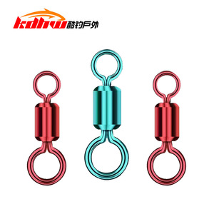 Connecteurs pivotants en forme de huit, accessoires de ligne de pêche en métal, paquet en vrac, rouge et vert, 100 pièces chacun - Product Image 2