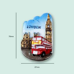 สติกเกอร์ติดตู้เย็นแบบคละชุดของที่ระลึกงานแฮนด์เมดสำหรับการท่องเที่ยวในเมืองแบบสามมิติความคิดสร้างสรรค์สูง - Product Image 4