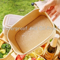 50 Pak 28Oz Wegwerp Kraftpapier Kommen Maaltijdprep Containers Wegwerp Groot Papier
