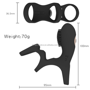 Man Nuo OEM ODM Hochwertiger Silikon Wasserdichter Vibrierender Penisring für Männer zur Verzögerung der Ejakulation 10-Frequenz-Vibration USB - Product Image 4