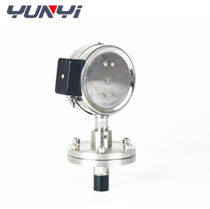 เกจวัดแรงดันแบบหน้าแปลนสแตนเลส Yunyi พร้อมไดอะแฟรมซีลและหน้าสัมผัสไฟฟ้า สำหรับการตรวจสอบลมร้อนและกระบวนการ - Product Image 4