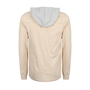 T-shirts à capuche sans boutons en coton ignifuge FR4117Khaki 4,5 OZ, vêtements de sécurité ignifuges avec tissu contrastant - Product Image 2