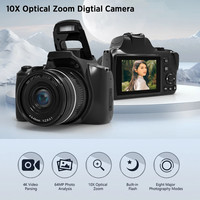 Winait 10x Zoom optik kamera Dslr 4k, kamera Dslr dengan tampilan warna IPS 3.0"