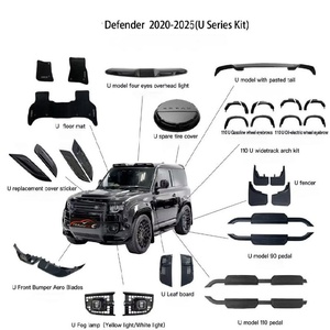 Kit Carrozzeria Stile Urbano per <span class=keywords><strong>Land</strong></span> <span class=keywords><strong>Rover</strong></span> 90 110 <span class=keywords><strong>Defender</strong></span> 2020-2025 con Copriruota, Minigonne Laterali, Spoiler Posteriore e Pedale - Product Image 4