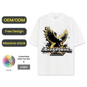 T-shirt en coton de style américain lourd vêtements hip-hop de rue t-shirts graphiques rétro pour hommes vente en gros - Product Image 2
