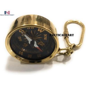 เข็มทิศทองเหลือง ALFA NAUTICAL แบบพกพา พร้อมคาราไบเนอร์ สำหรับการเดินป่าและการนำทางกลางแจ้ง - Product Image 4
